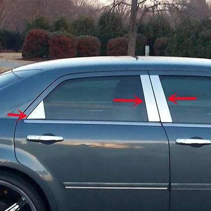 Chrome Door Window Trim Covers for 2005-2010 Chrysler 300 300C & Dodge