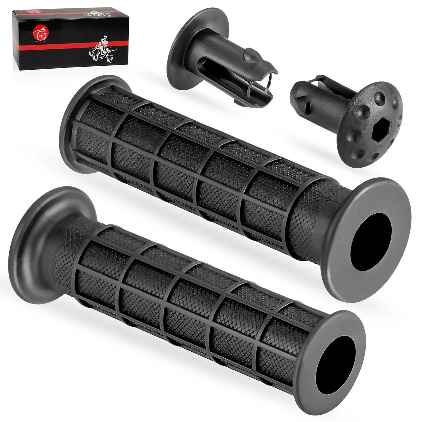 2x Handlebar Grips w/ End Guard for Honda TRX250X 2009-2024
