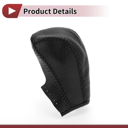 Pebbled Gear Shift Knob Cover Black Faux Leather for Chevrolet Cruze