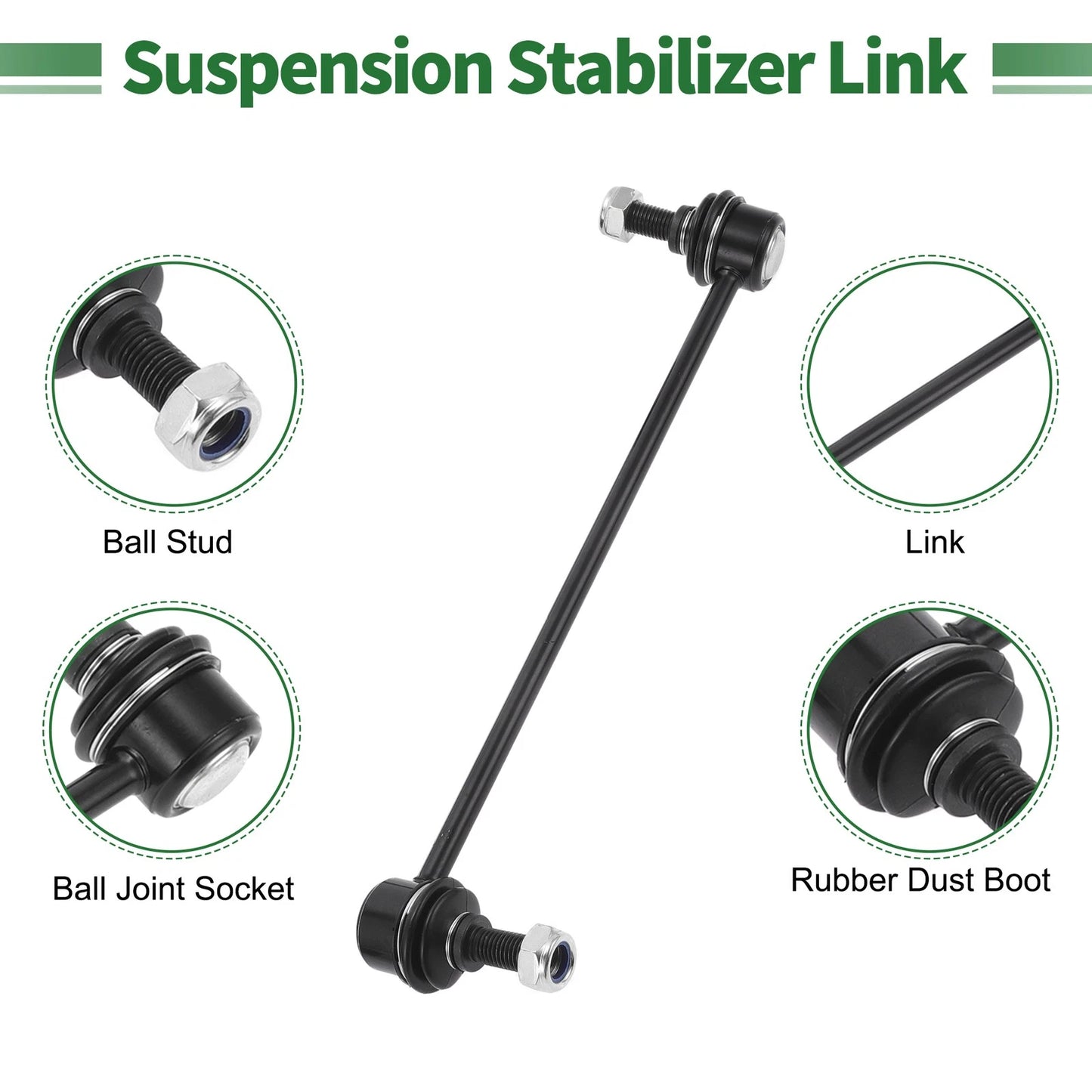 4 Pcs Front Sway Bar Link Ball Joint Suspension Kit for Chevrolet Equinox