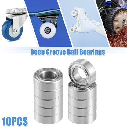 10 x Double Metal Shield MR95ZZ Auto Car Deep Groove Ball Bearings