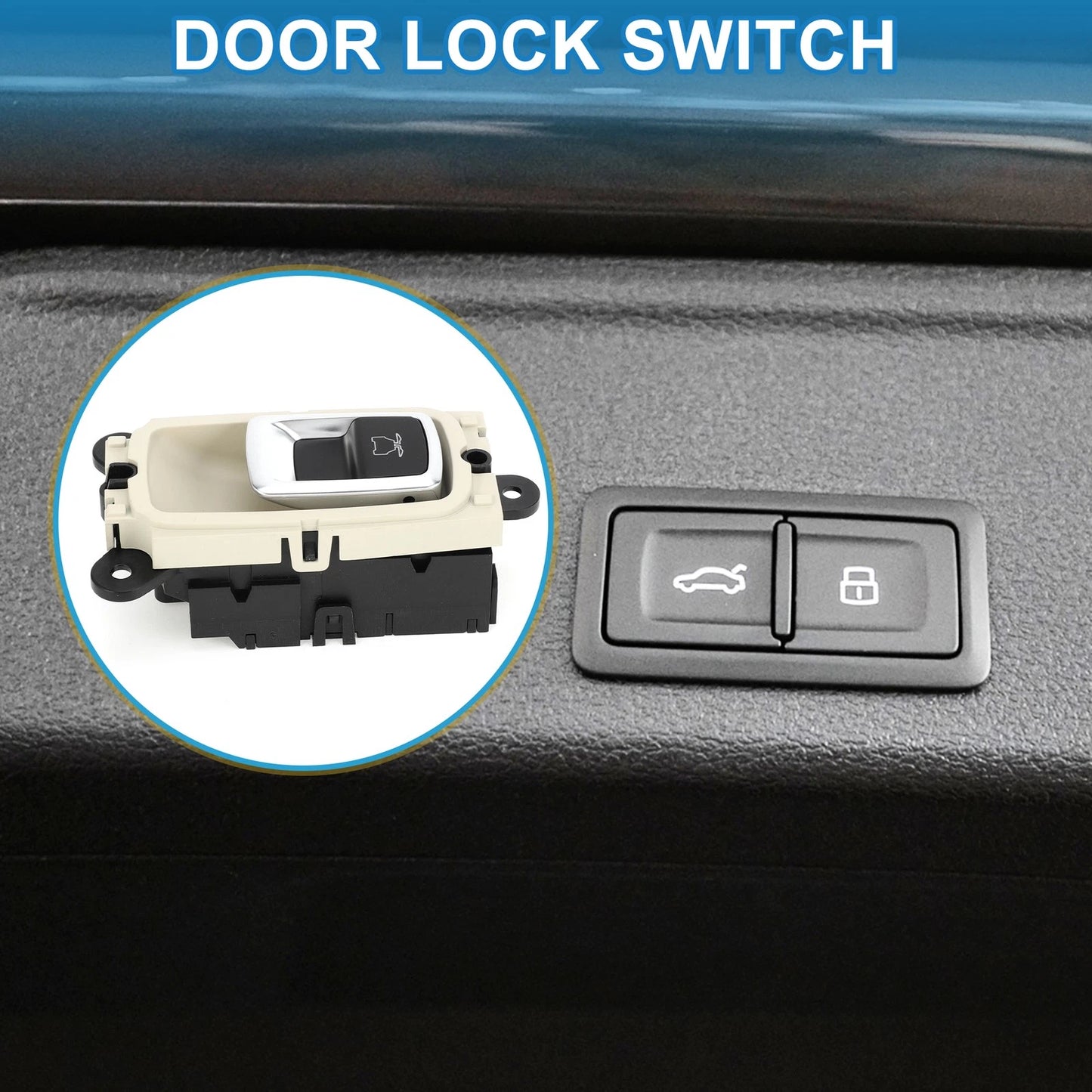 Front Driver Door Lock Switch for Tesla X 2016 Black Beige