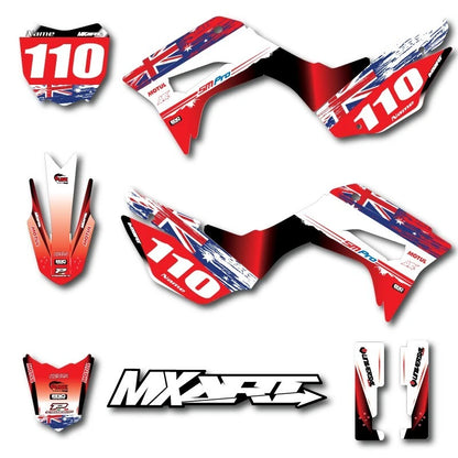 Aussie Pride Graphics Decals Custom Sticker Kit for Honda CRF 110 (2019-2023)
