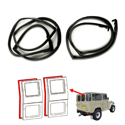 Weatherstrip Rear Door Rubber Seal Pair Fits 1976-1980 Toyota Land Cruiser FJ40
