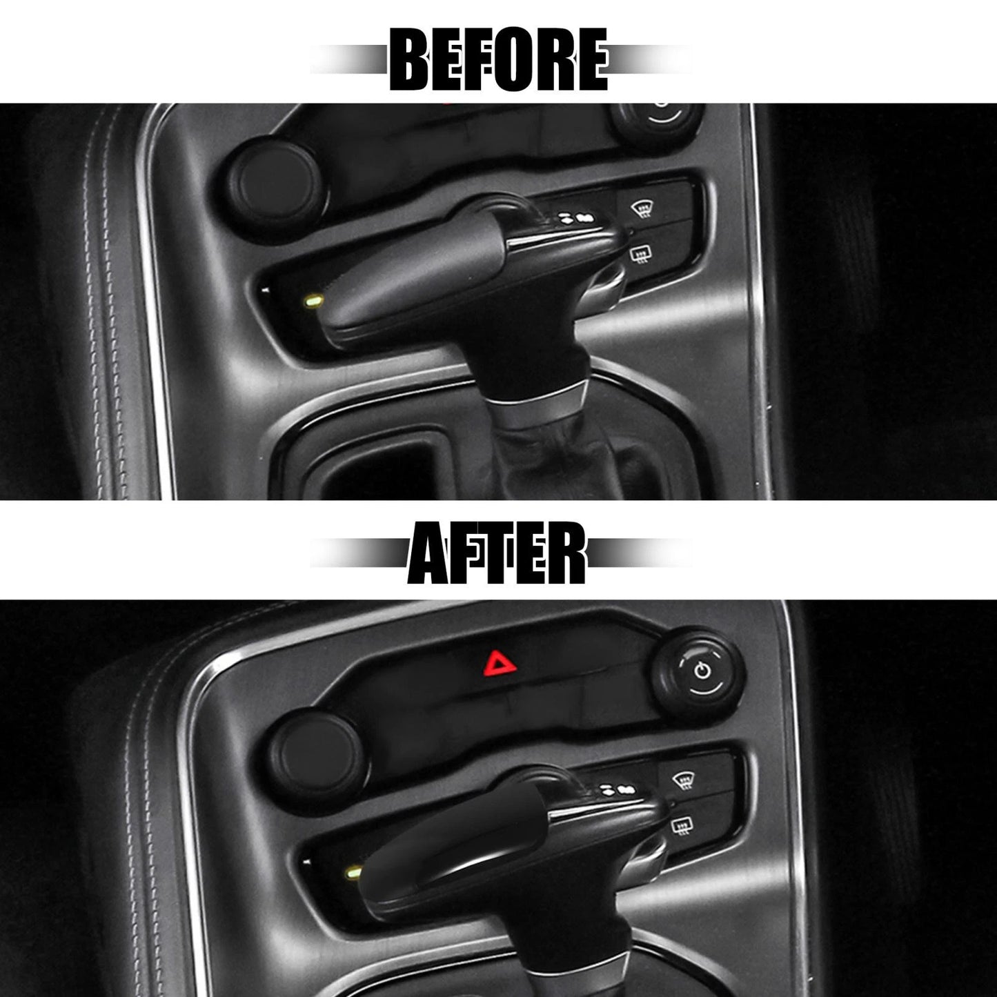 Black Gear Shift Trim Knob Cover for Dodge Interior Accessories
