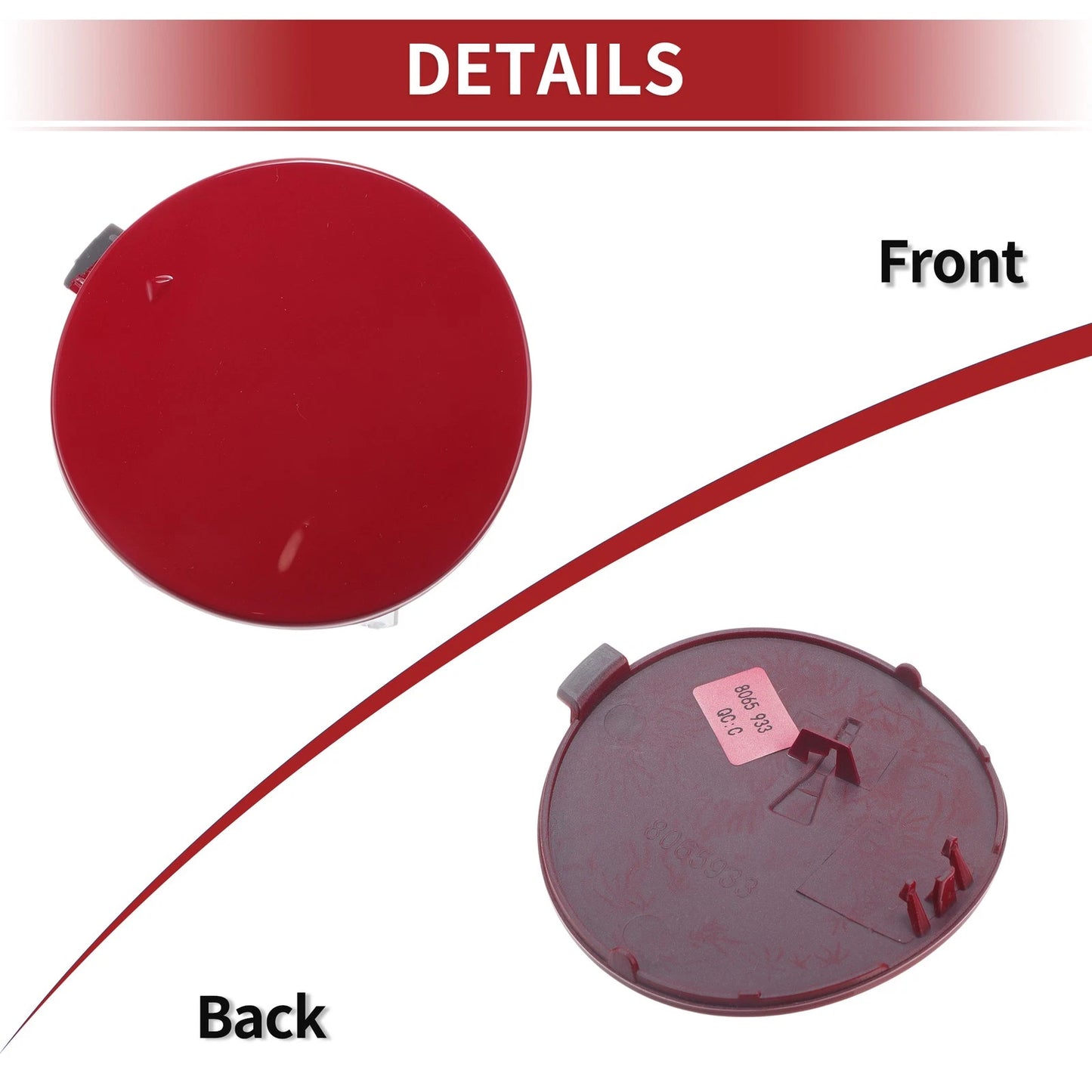 Front Car Bumper Tow Hook Cover for BMW X6 F16 M-SPORT (2015-2019) Red