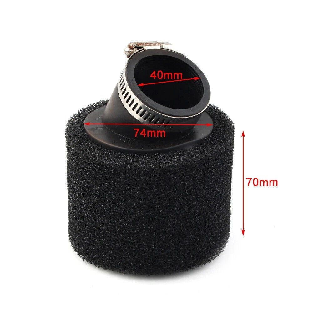40mm Angled Foam Air Filter for CRF50 XR50 Motorcycle ATV Dirt Bike (2004-2023)
