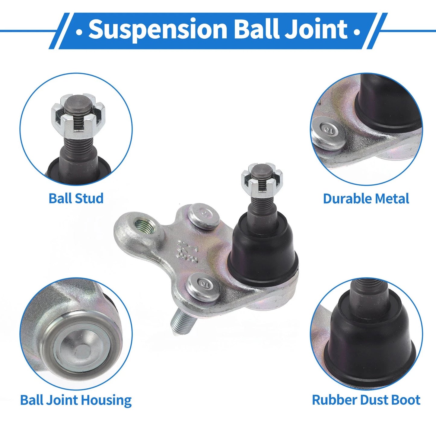 2 x Front Lower Ball Joints for Honda Civic (2012-2018)
