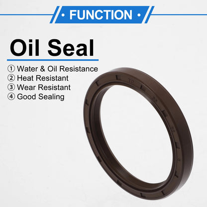 Oil Seal 55x68x8mm Brown 2 x Seal Ring Rotary Shaft FKM Rubber