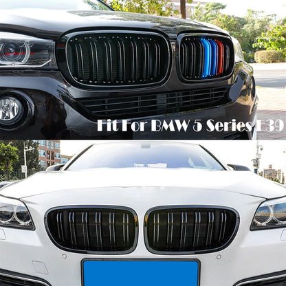 Front Hood Kidney Grille for 97-03 BMW E39 M5 525i 528i 530i 540i Gloss Black