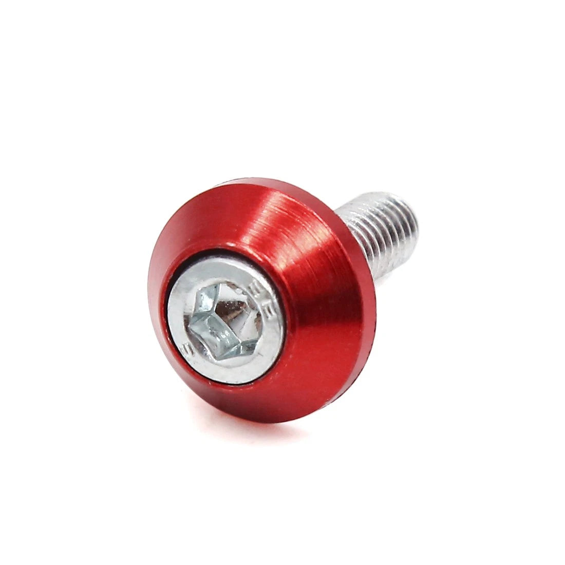 8 x M6x1.0 Screw Bolt Cap Fastener for Motorcycle License Plate Frame Red