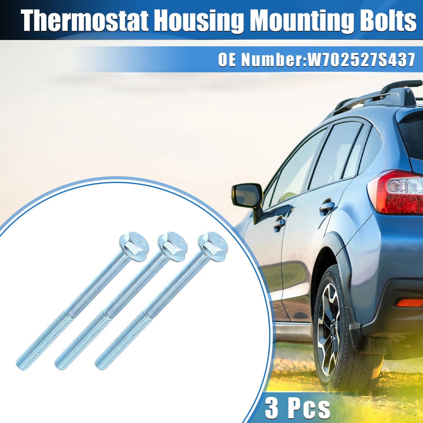 3 x Thermostat Housing Mounting Bolts for Ford Explorer (2002-2005)