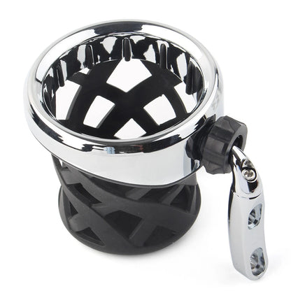 Handlebar Cup Holder Drink w/Mesh Basket for Harley Dyna, Fatboy, Tour Glide (2006-2023)