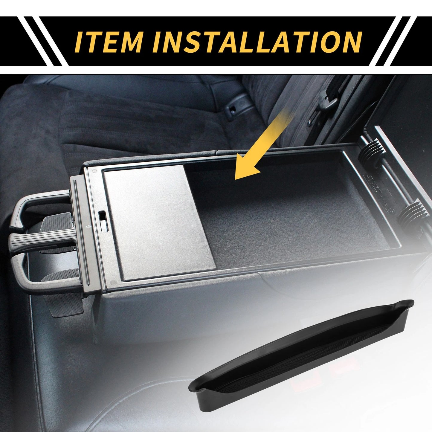 Passenger Storage Tray Organizer for Jeep Wrangler JL JLU (2018-2023) Black