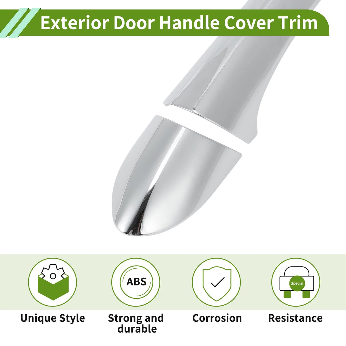 Exterior Door Handle Cover Trim for Hyundai Sonata (2011-2015) Silver Tone