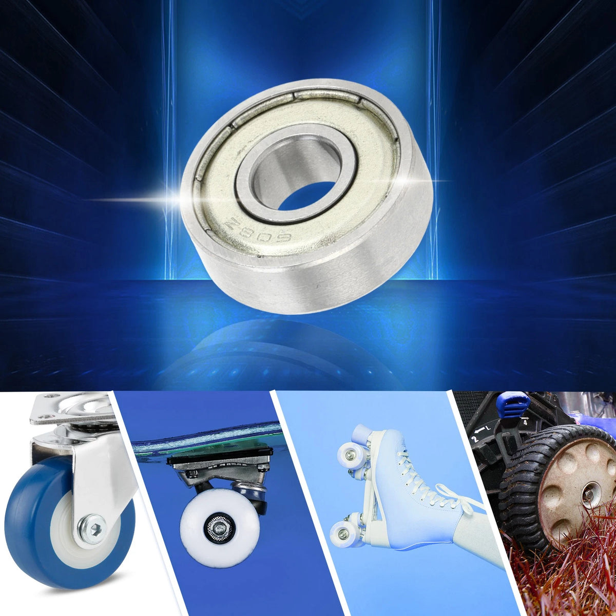 Deep Groove Ball Bearings 8x22x7mm 1 Pc for Scooter Skateboard Wheel
