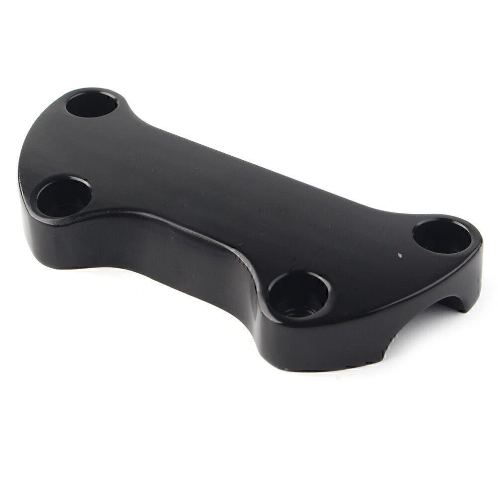 Black Smooth Handlebar Riser Top Clamp for Harley Dyna Softail Sportster
