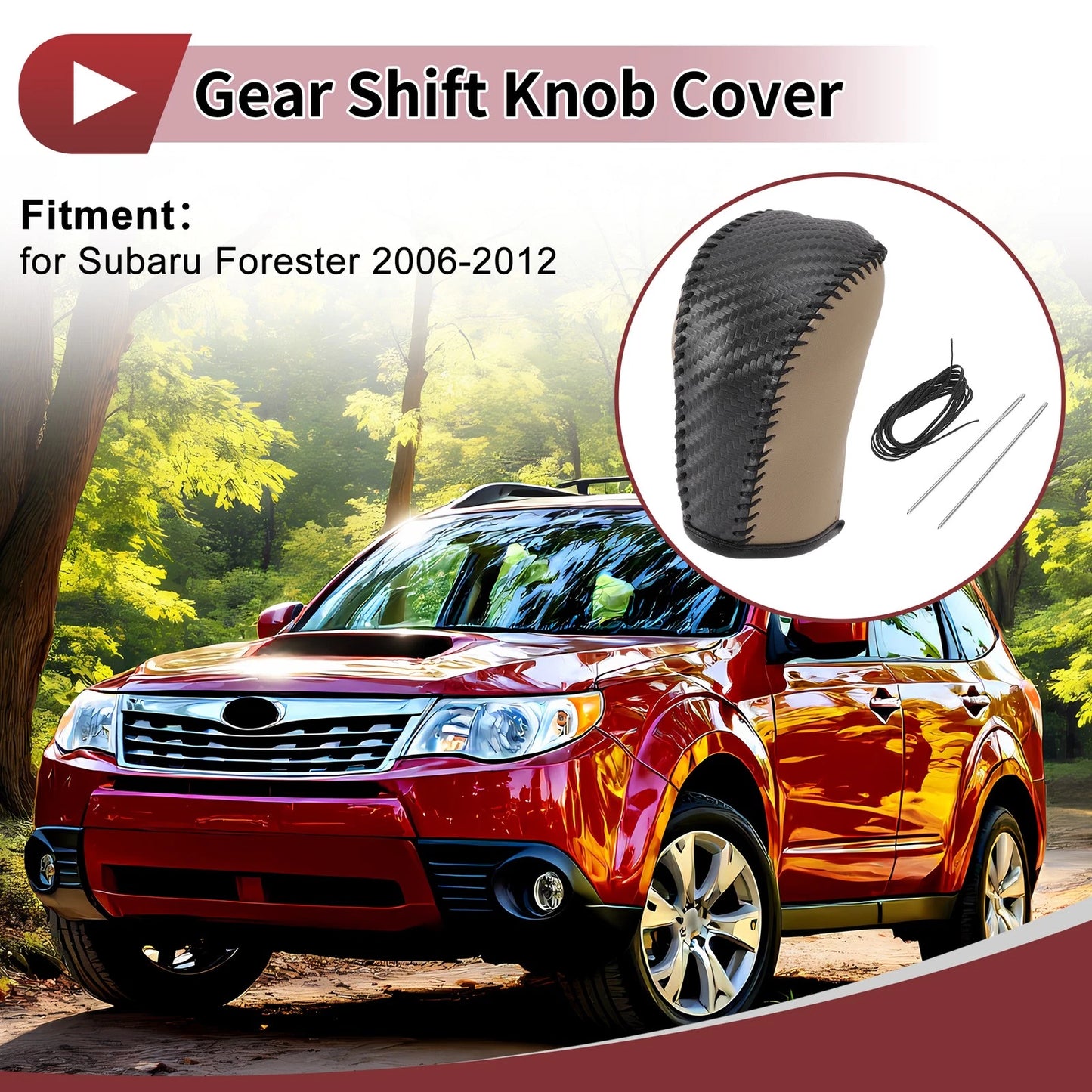 Car Gear Shift Knob Cover for Subaru Forester (2014-2023)