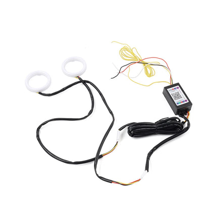 RGB Phone Control Angel Eye Halo Rings Headlight DRL Retrofit 95MM for BMW (2000-2006)