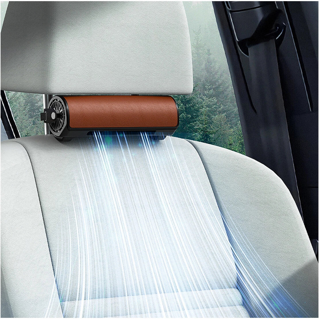 3 Speed Portable USB Charger Car Cooling Fan for Brown
