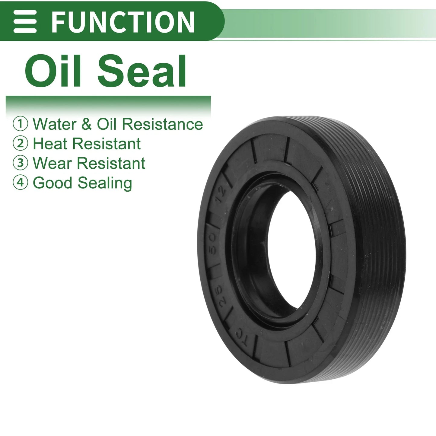 Oil Seal / 25x50x12mm / Seal Ring Rotary Shaft Seal NBR Rubber for MakeModel