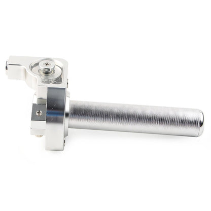 CNC 7/8'' Motor Handlebar Twist Throttle Accelerator Grip for Universal Silver