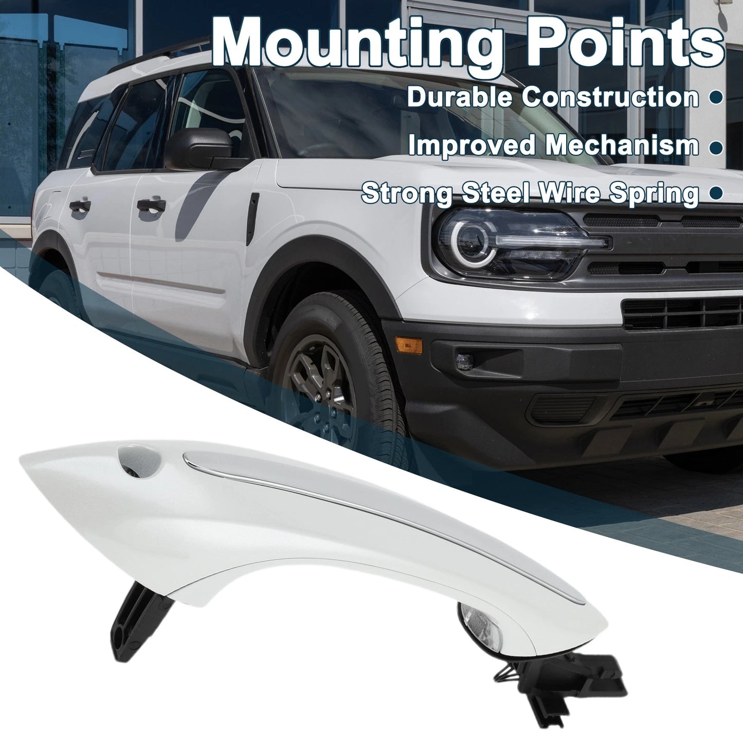 Exterior Door Handle for BMW 5 6 7 F12 (2011-2017) - Front Left Black White