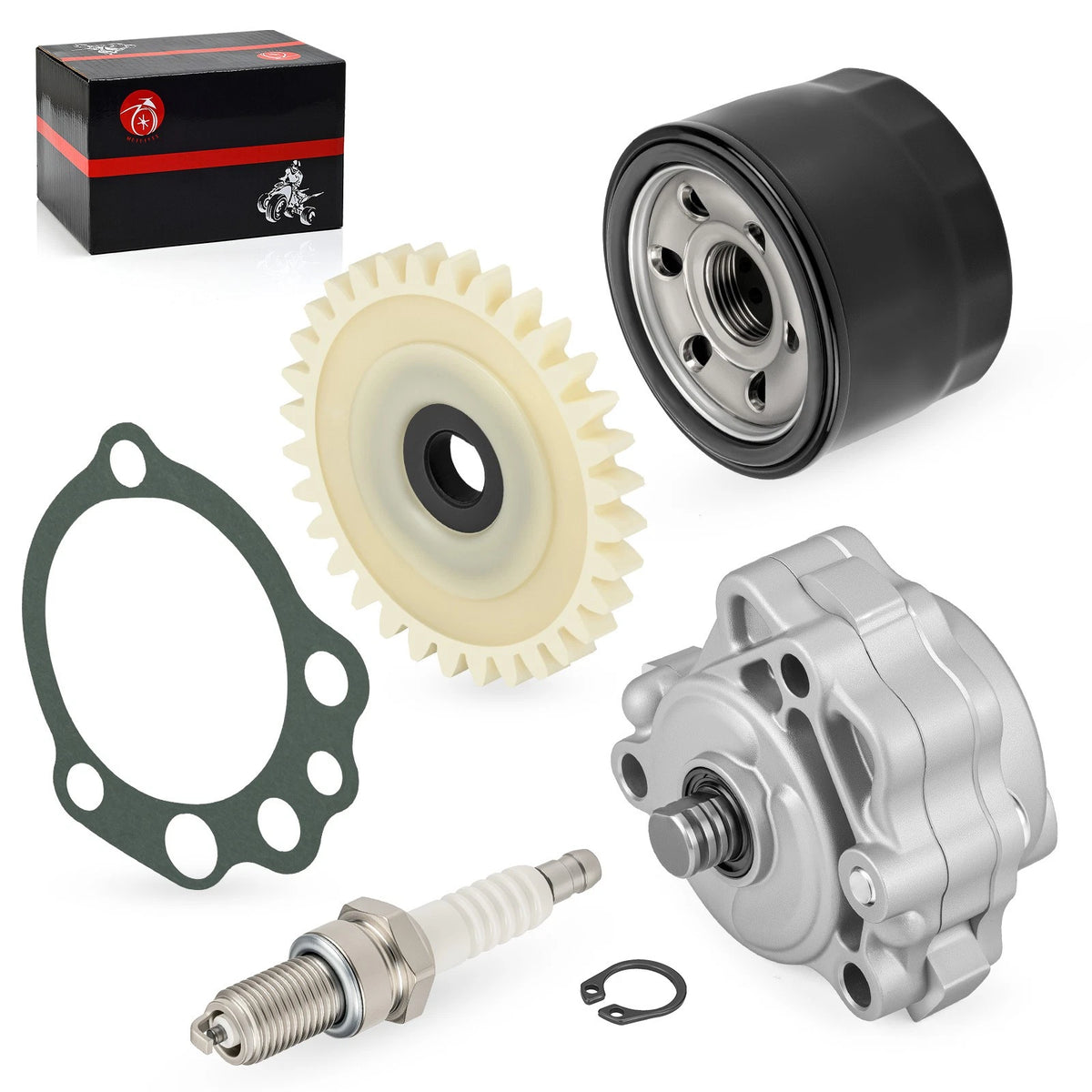 Oil Pump + Filter w/ Gasket & Spark Plug for Yamaha Raptor 660R 2001-2005
