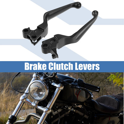 Pair / Brake Clutch Levers Aluminum Alloy Black for Sportster 883 1200 Road King