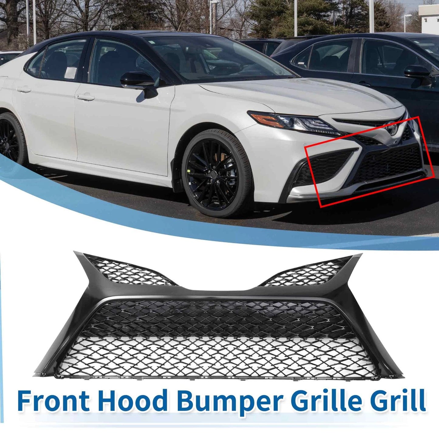 Front Hood Bumper Grille Grill for Toyota Camry SE (2021–2022)