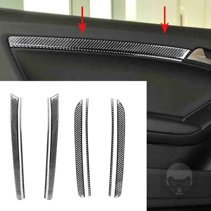 Carbon Fiber Interior Door Panel Strip Cover Trim Fit For Audi A5 2009-2016