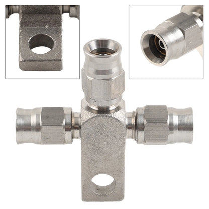 Stainless Steel AN-3 Tee Brake Hose Fittings for Car (No Year Specified)