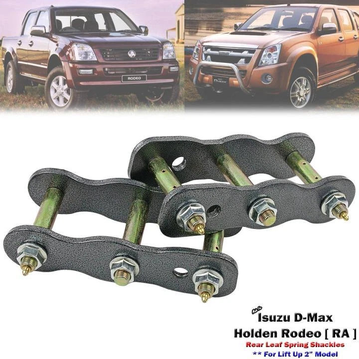 2" Lift Extended Rear Shackles for Isuzu D-Max, Holden Rodeo (2007-2011)