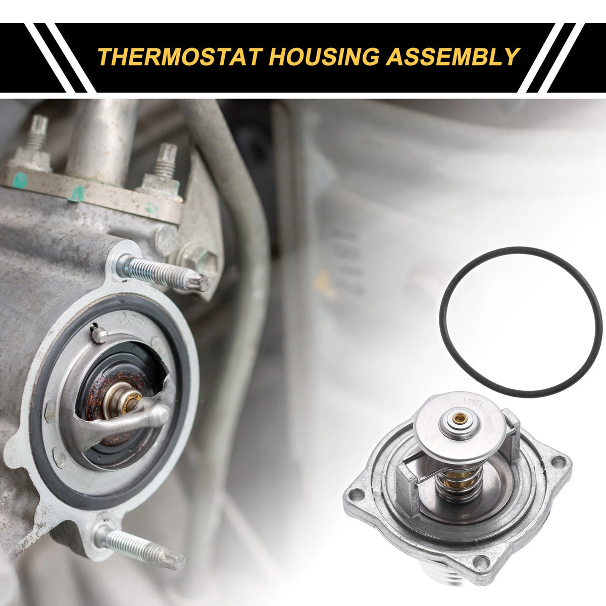 Engine Coolant Thermostat Housing for BMW 540i 740i 4.4L V8 (1997-1998)