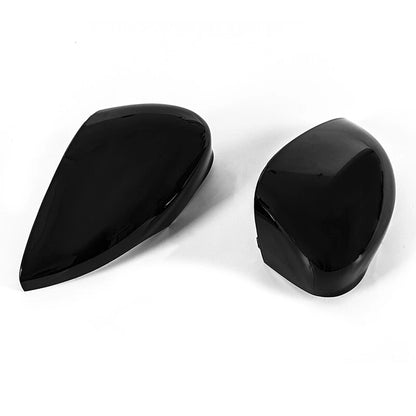 Glossy Black Door Side Rear View Mirror Covers for Ford Fiesta (2011-2017)