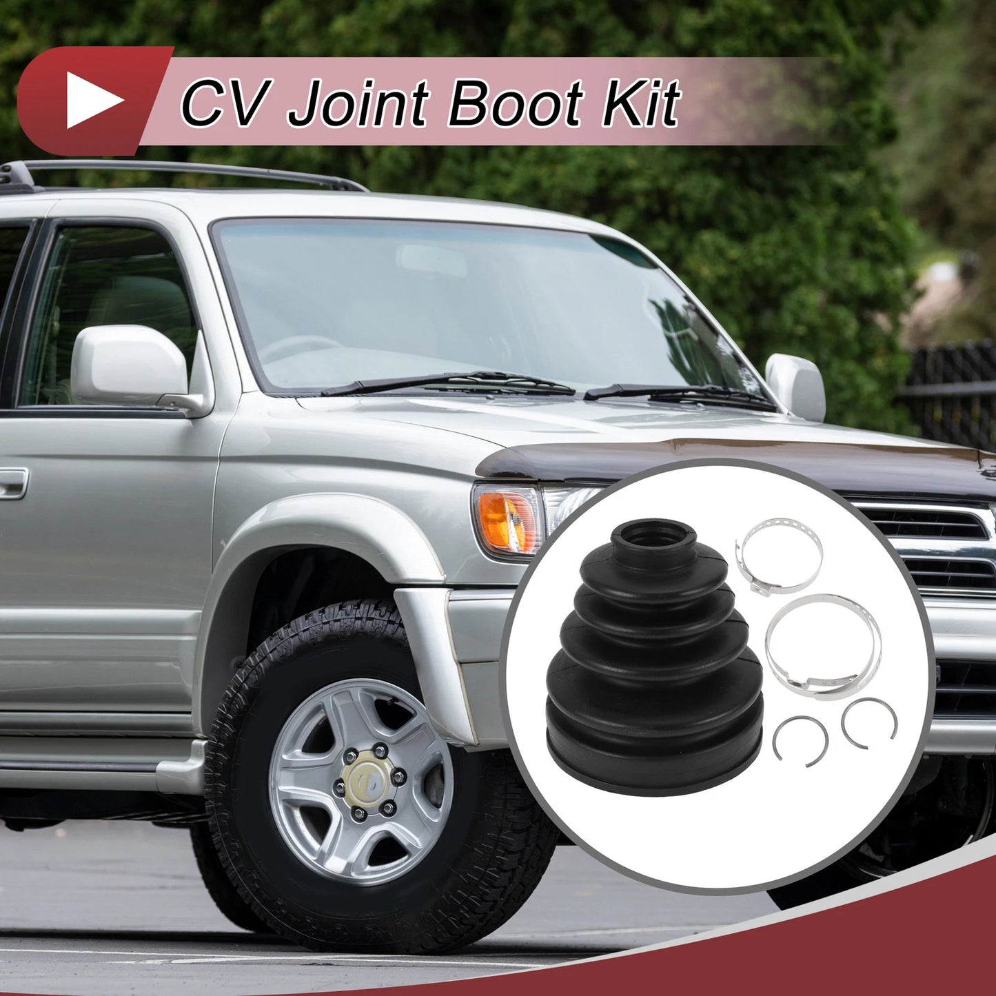 Inner CV Joint Boot Kit with Clamps for Toyota 4Runner (1996-2002)