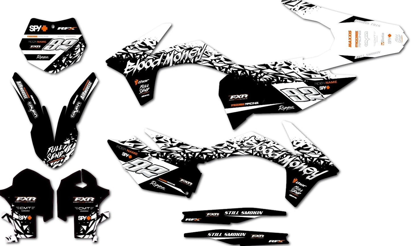 KTM SX 250 Sticker Kit 2011-2012 Boca Style Custom Decals Graphics