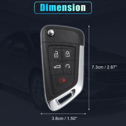 5 Button Key Fob Case Keyless Entry Remote Shell for Chevrolet
