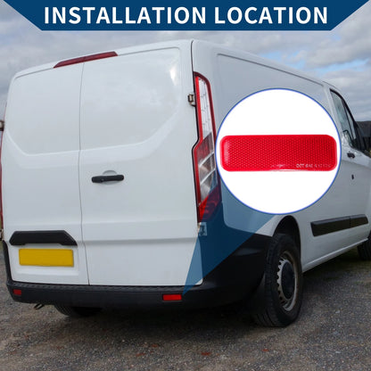 Rear Right Bumper Reflector for Ford Transit 2015-2022 (2 x Red)
