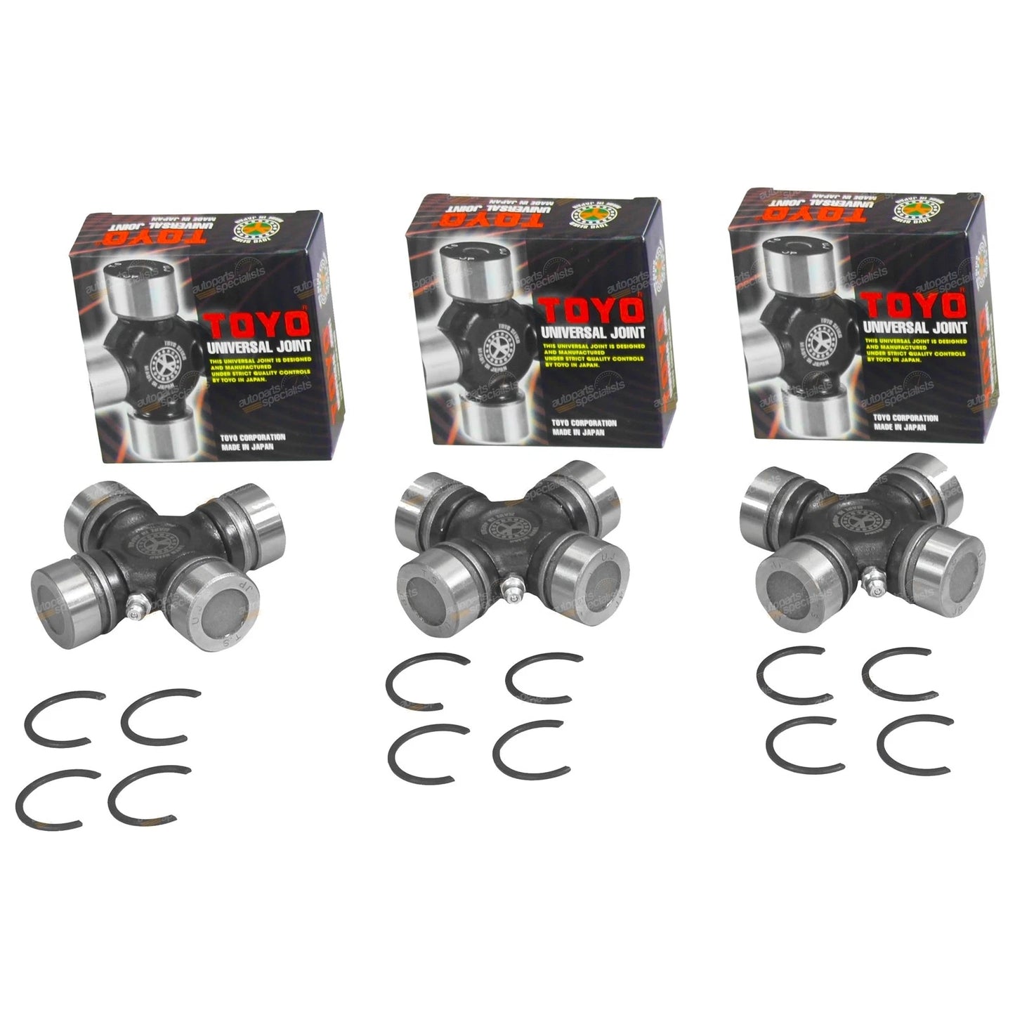 3 x Universal Uni Joints for Civillian Bus W40 W41 TD42 4.2L Front/Mid/Rear