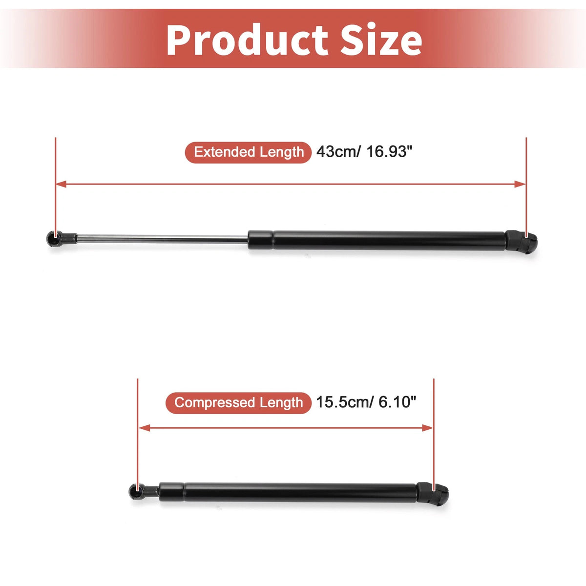2 x Rear Hatch Lift Supports for Toyota Matrix Wagon (2003-2008)