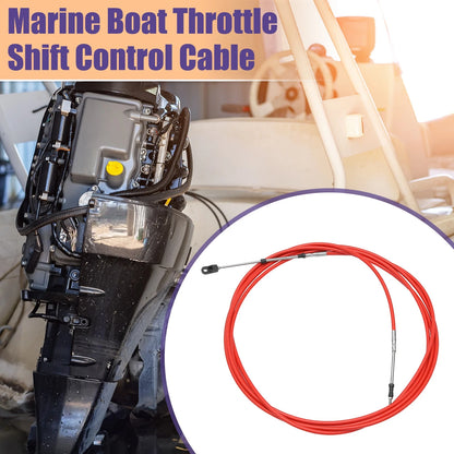 600cm 20FT Marine Boat Throttle Cable Red with Fastening Head