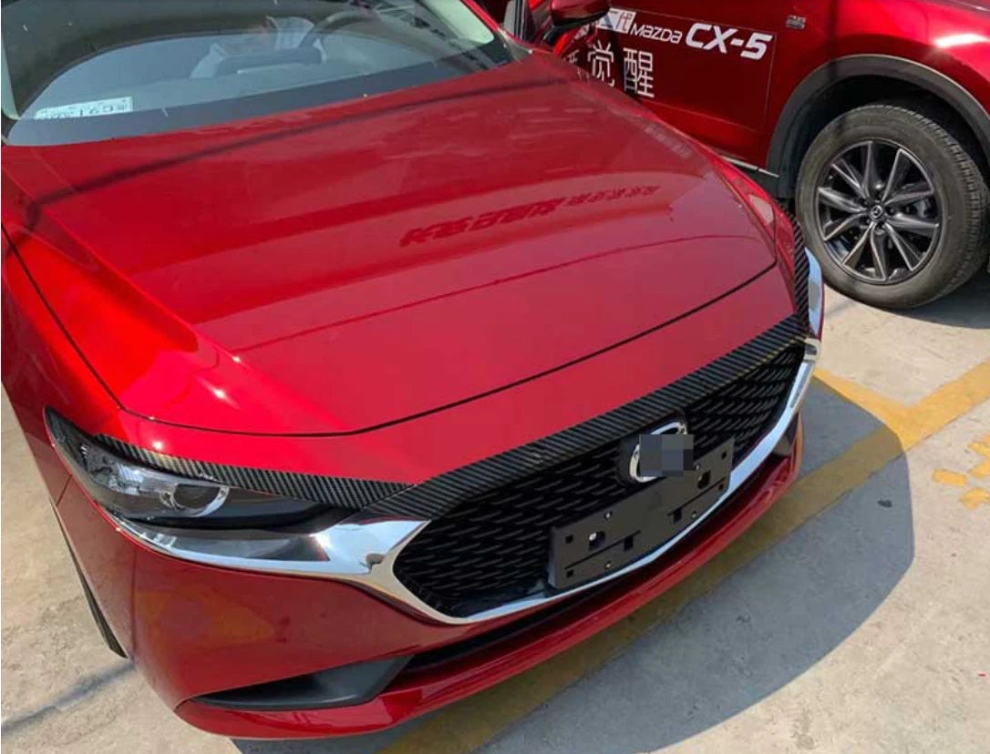 Carbon Fiber Front Hood Engine Lid Bonnet Cover Trim for Mazda 3 (2019-2023)