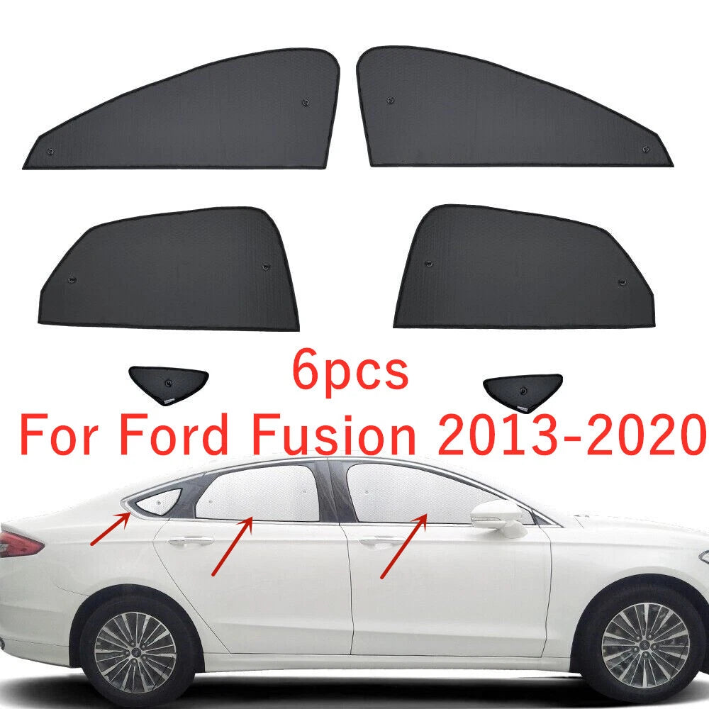 Side Window Sunshade / 6PCS / Privacy Sunshade for Ford Fusion (2013–2020)