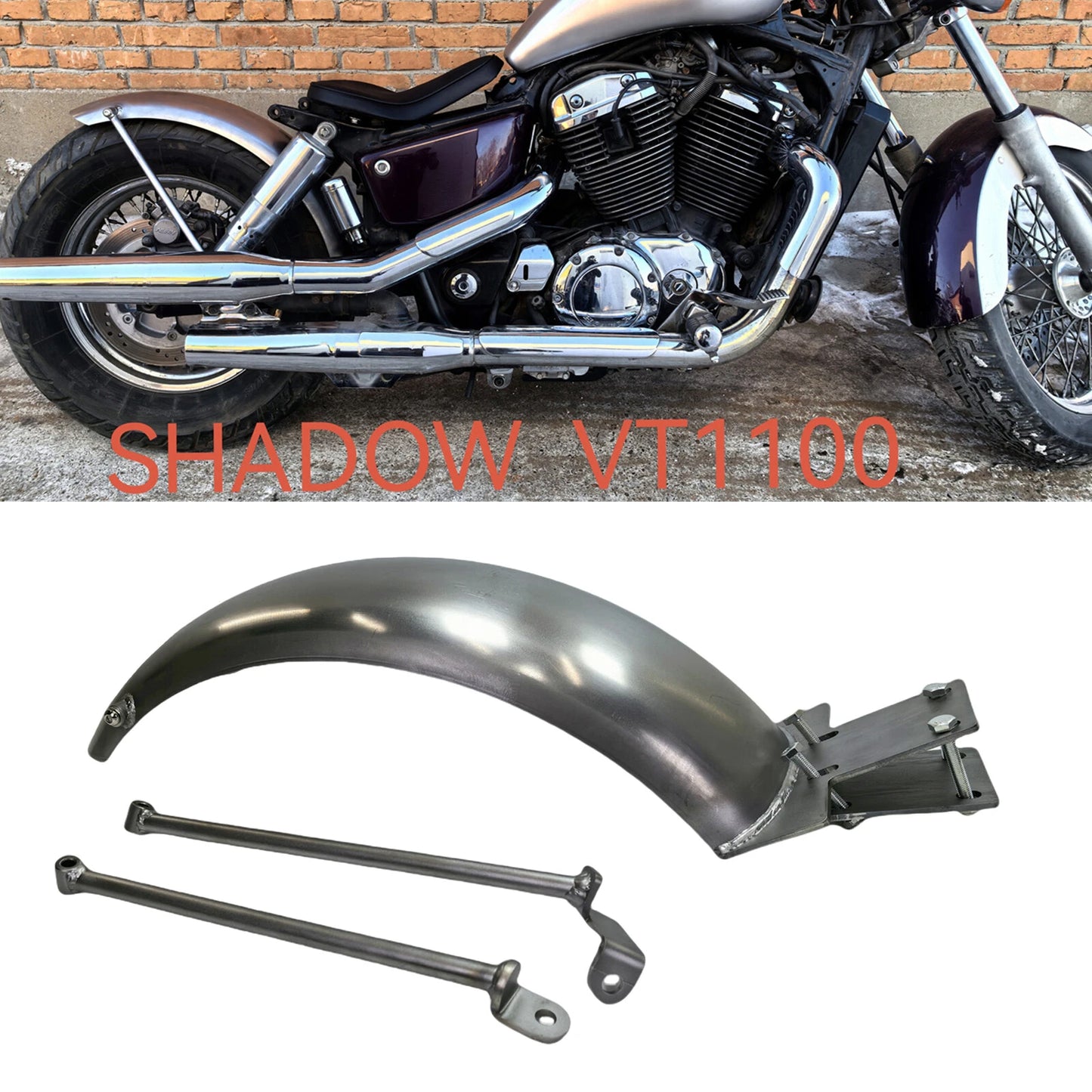 Rear Fender Mudguard Kit for HONDA VT1100 SHADOW 1100 (2004-2023)