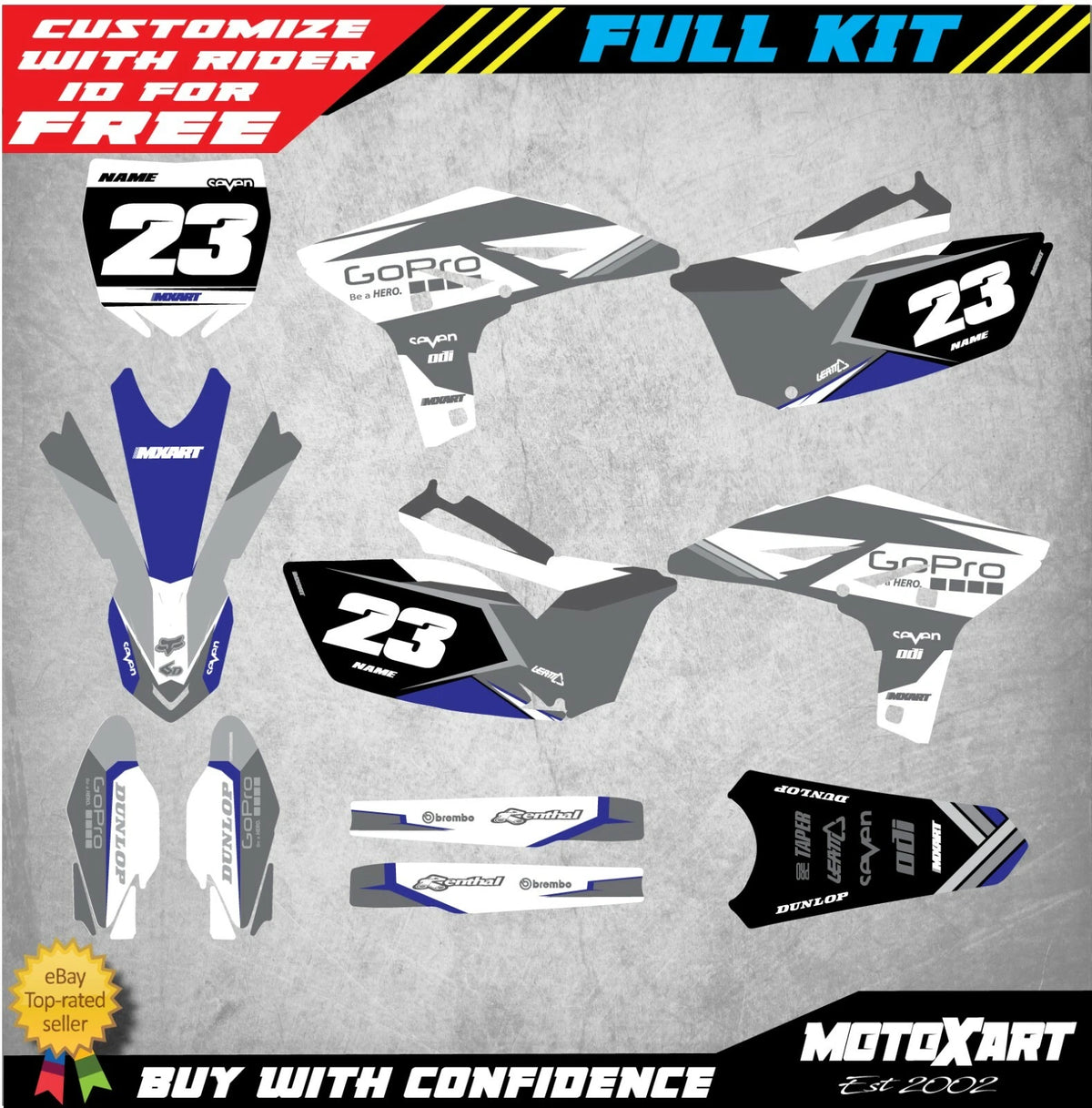 Custom Decal Kit for Yamaha YZF 250 (2010-2013) - SHADES STYLE Stickers