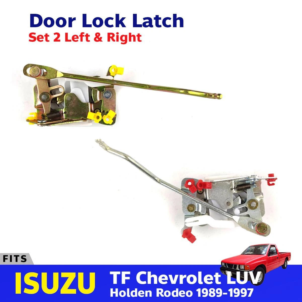 For Isuzu TFR Holden Rodeo 2D Pickup 1989-97 Door Lock Latch Front Pair LH+RH
