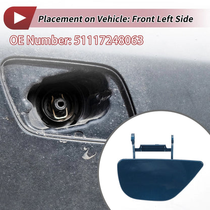 Front Left Washer Nozzle Cover for BMW 535i GT (2010-2017) Blue