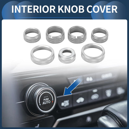 7 Pcs 4WD Headlight Switch Knob Cover for GMC Canyon (2015-2022)