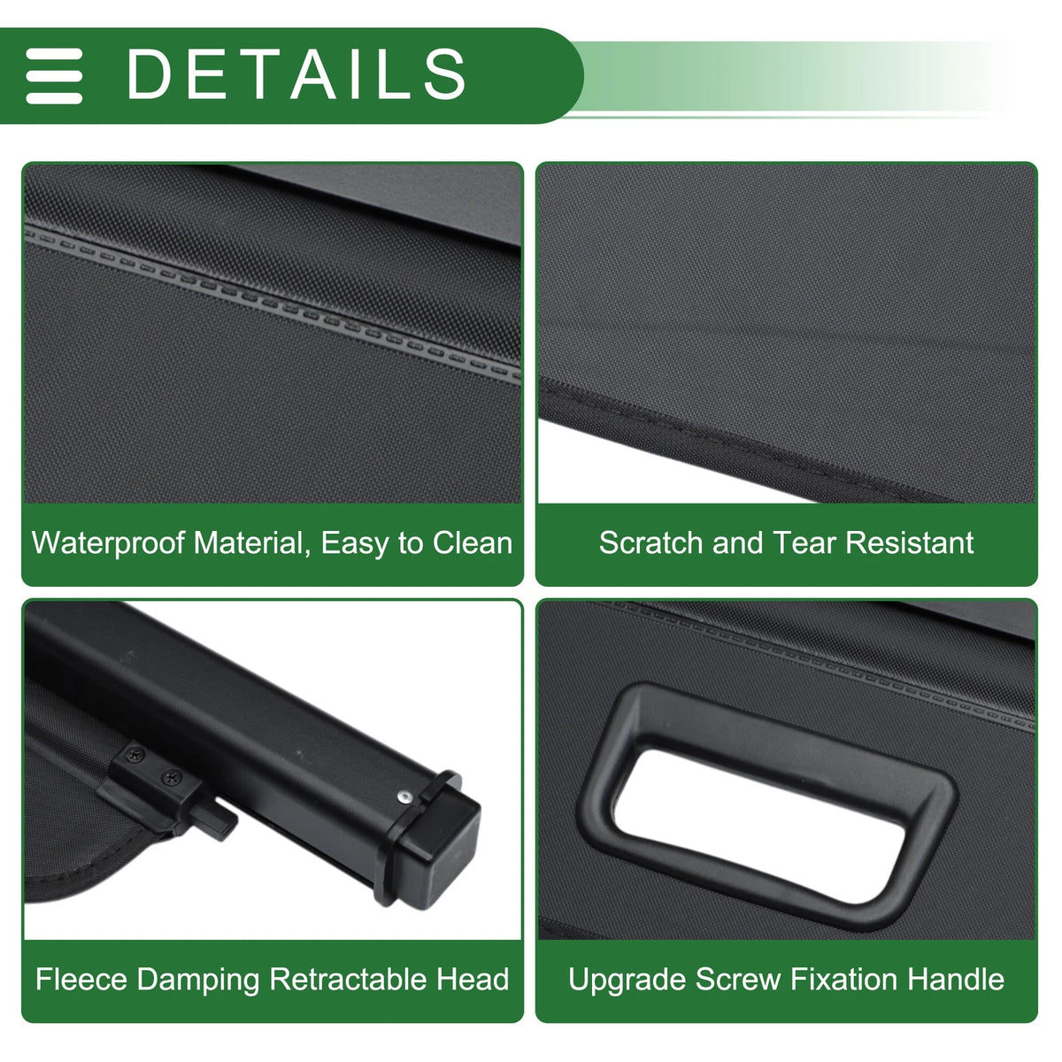 Cargo Cover for Toyota bZ4X 2023-2025 Retractable Black Canvas